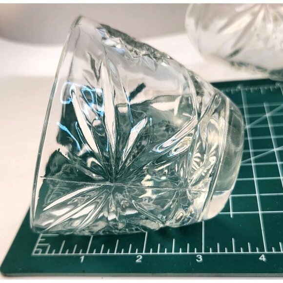 Anchor Hocking Early American Prescut Star Of David Clear Glass Creamer & Covere - Picture 3 of 9